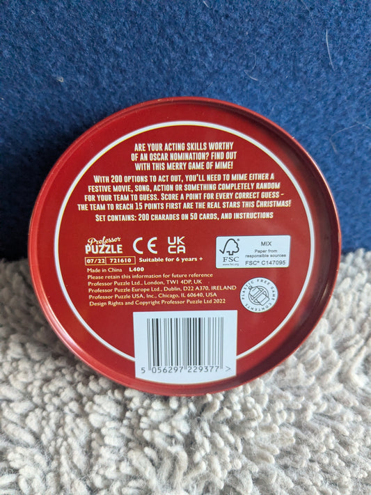 Festive Charades Card Game