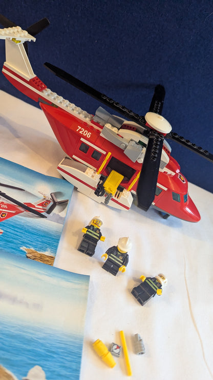 Lego City 7206 Fire Helicopter & Jeep