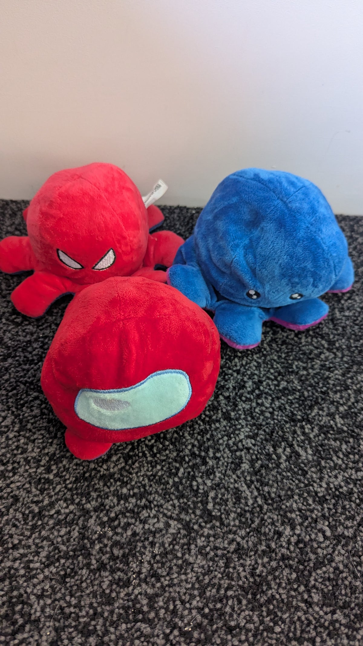 Reversible Octopus Plush 5" Bundle of 3