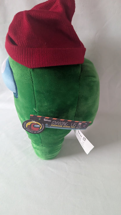 Among Us Green Crewmate with Red Beanie Hat 12" Plush