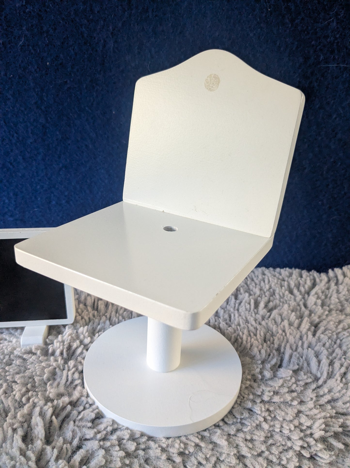 Wooden Doll Laptop, TV & Swivel Chair (for 18" Dolls - Our Generation Compatible)