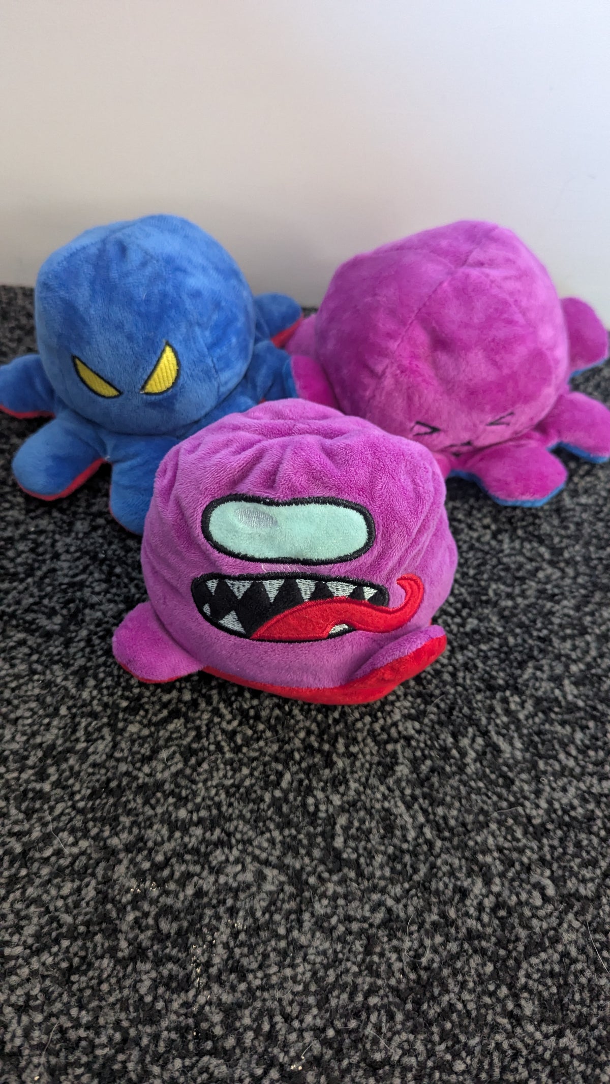 Reversible Octopus Plush 5" Bundle of 3