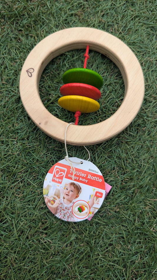 E0002AE Wooden Twirler Rattle
