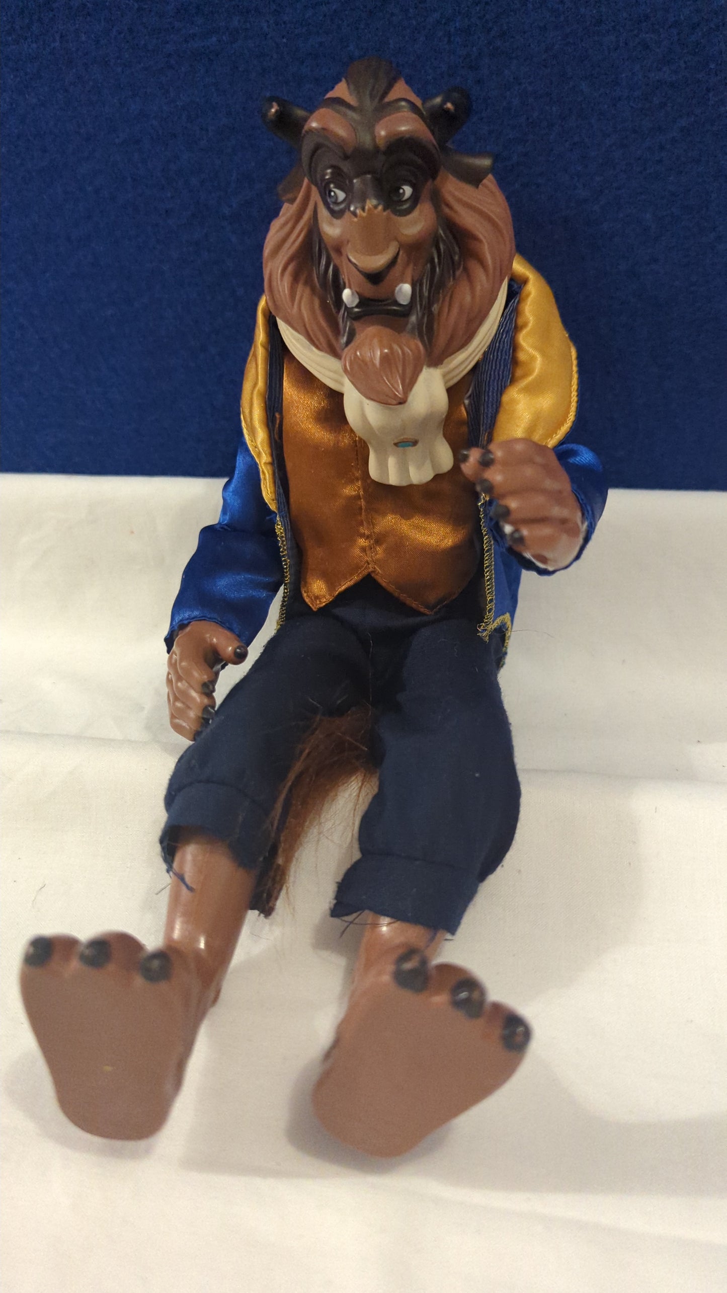 Disney Store The Beauty And The Beast Toy Doll 12" Posable Figure Jointed Limbs. 1991