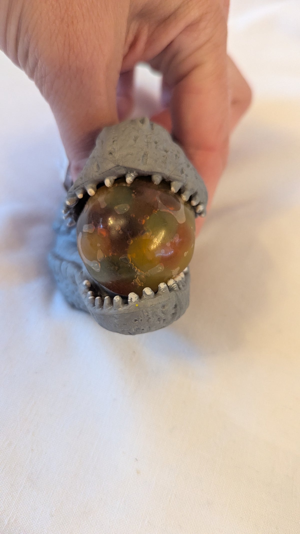 Grey Squishy Dinosaur Head