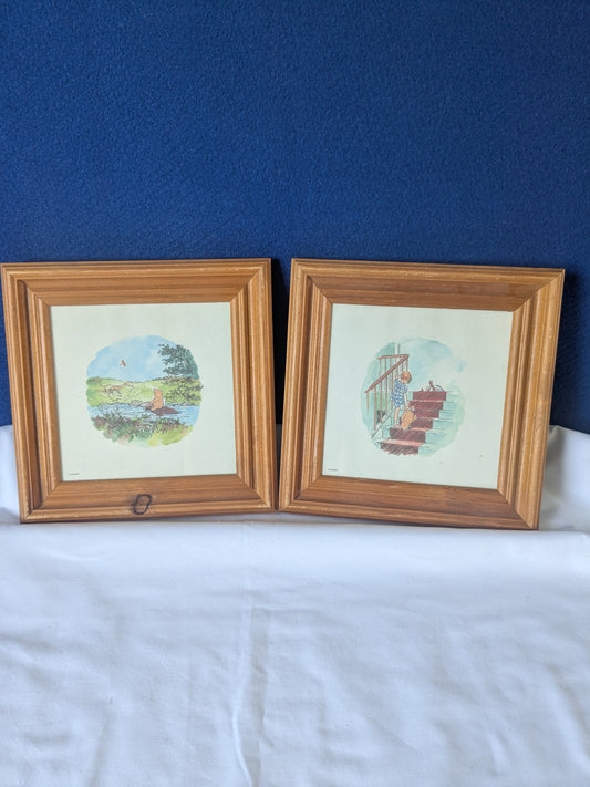 Disney Winnie the Pooh Framed Prints (Pair)