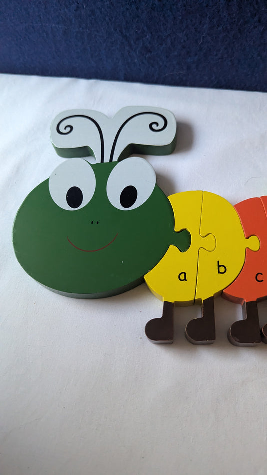 Wooden Caterpillar Alphabet Puzzle