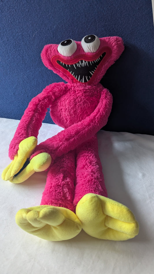 Large Pink Huggy Wuggy Plush from Poppy Playtime