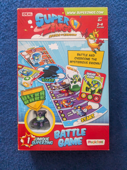 Super Battle Game packaging with colorful design on a blue background