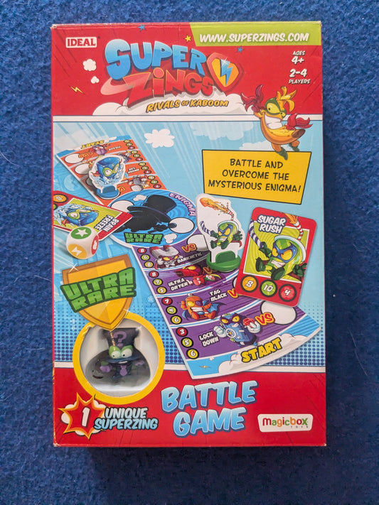 Super Battle Game packaging with colorful design on a blue background