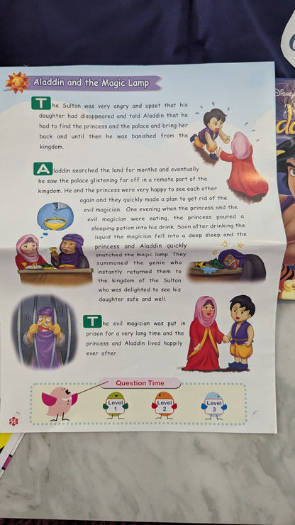Disney Aladdin 3-5yrs Dress-up, Plush, Book & Teaching Pack