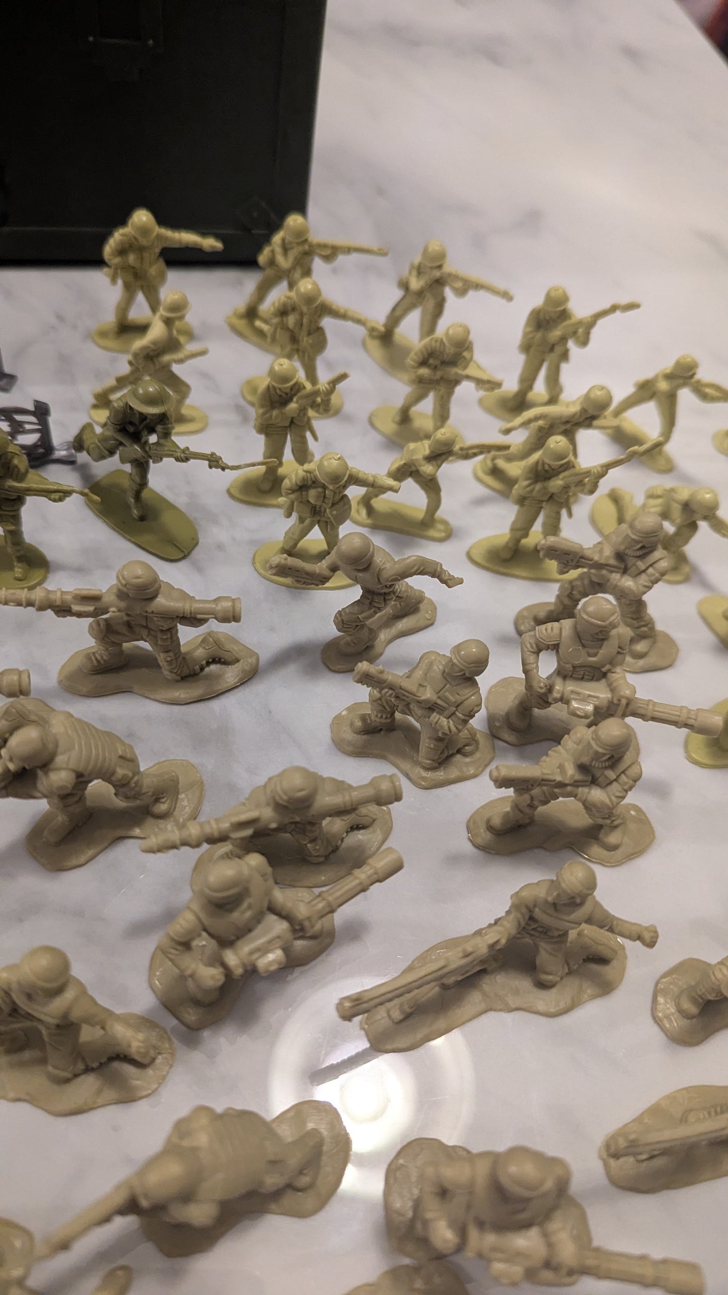 Plastic Box of Action Men Figures, Accessories and Vehicles