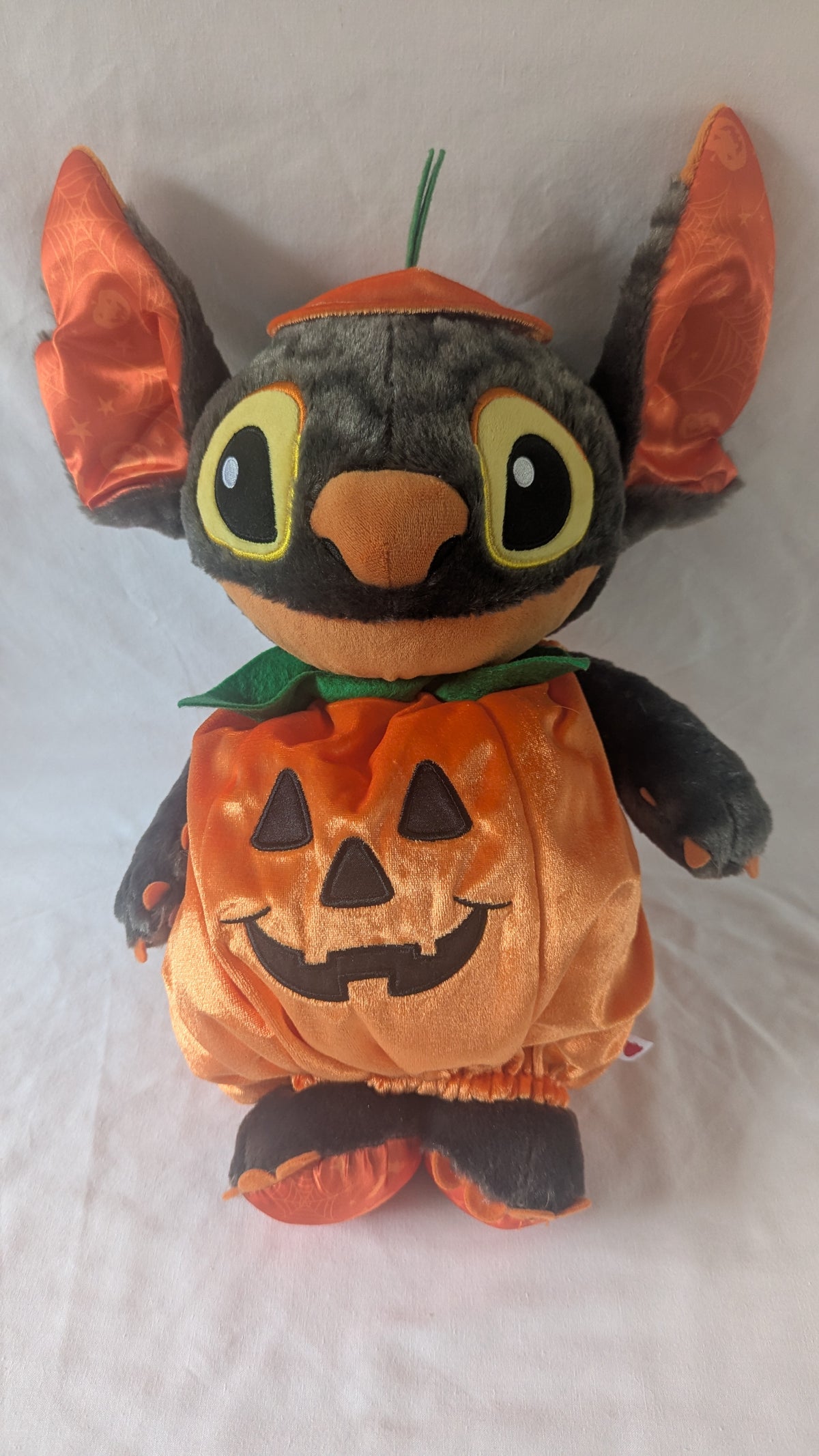 Disney Spooky Stitch 15" Plush in Pumpkin Costume