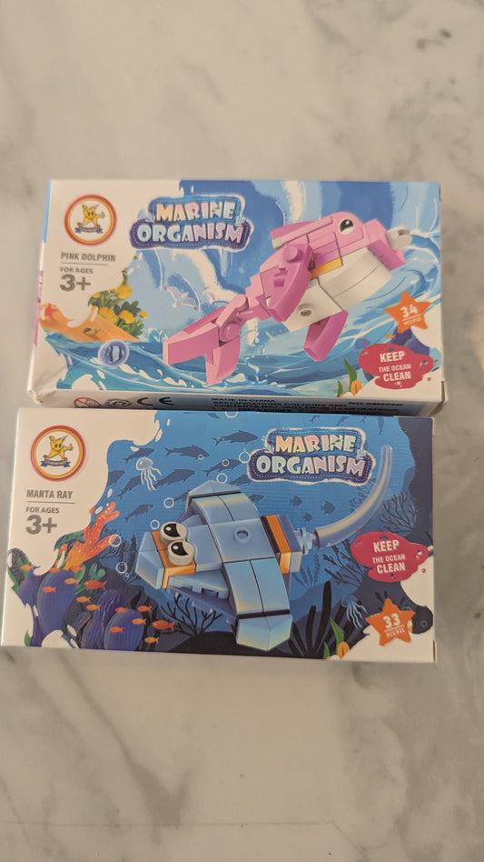 Marine Organism mini building block sets