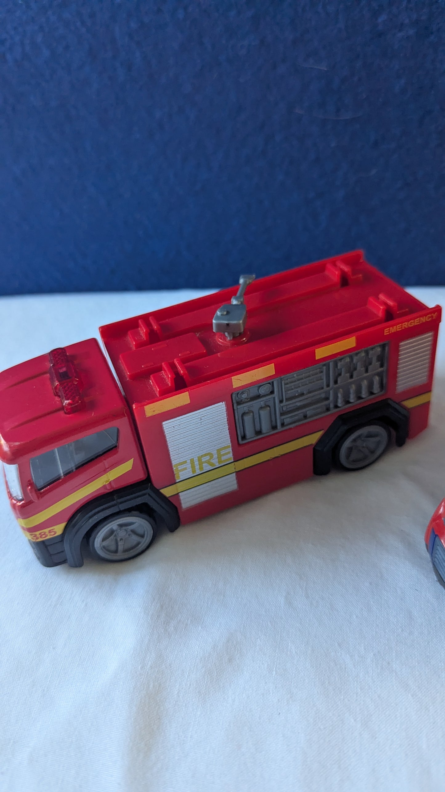 Two fire truck vehicles