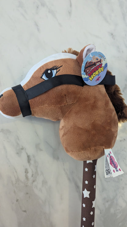 Brown interactive hobby horse