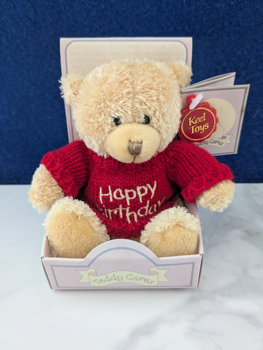 Keel Toys Miniature 'Happy Birthday' Bear
