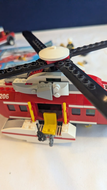 Lego City 7206 Fire Helicopter & Jeep