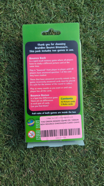 Brain box bounce dinosaurs card game
