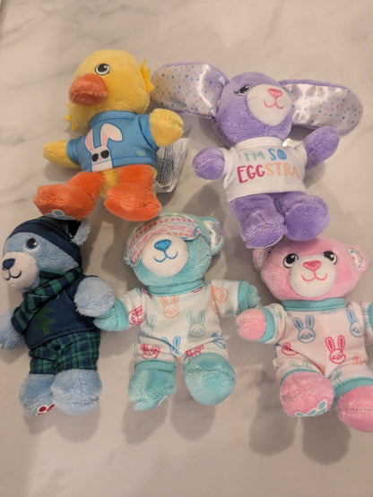 Mini 4" Plush Bundle (3x Bears, 1x Rabbit, 1x Duck)