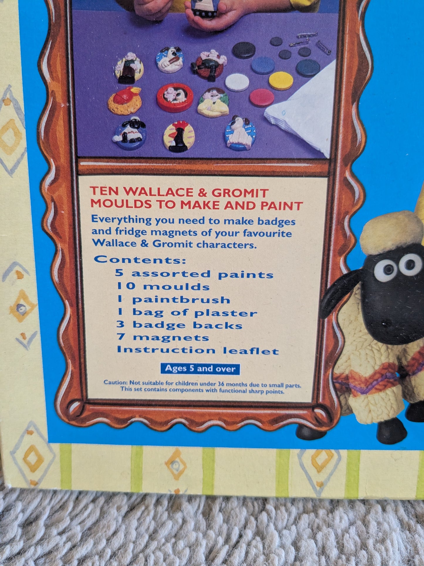 Bluebird Toys Wallace & Gromit Badge & Magnet Craft Set c.1996