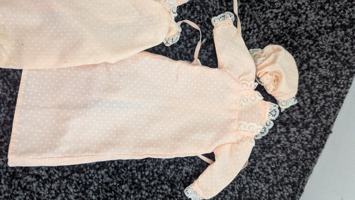 Vintage Sindy Peach Dot 1984 Night Cap Outfit 43021