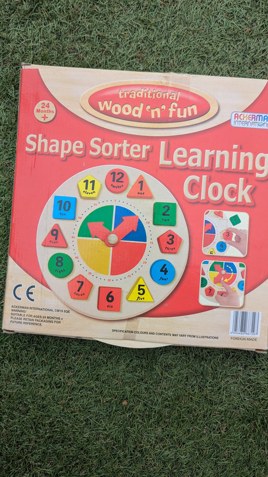 Shape Sorter Learning Clock