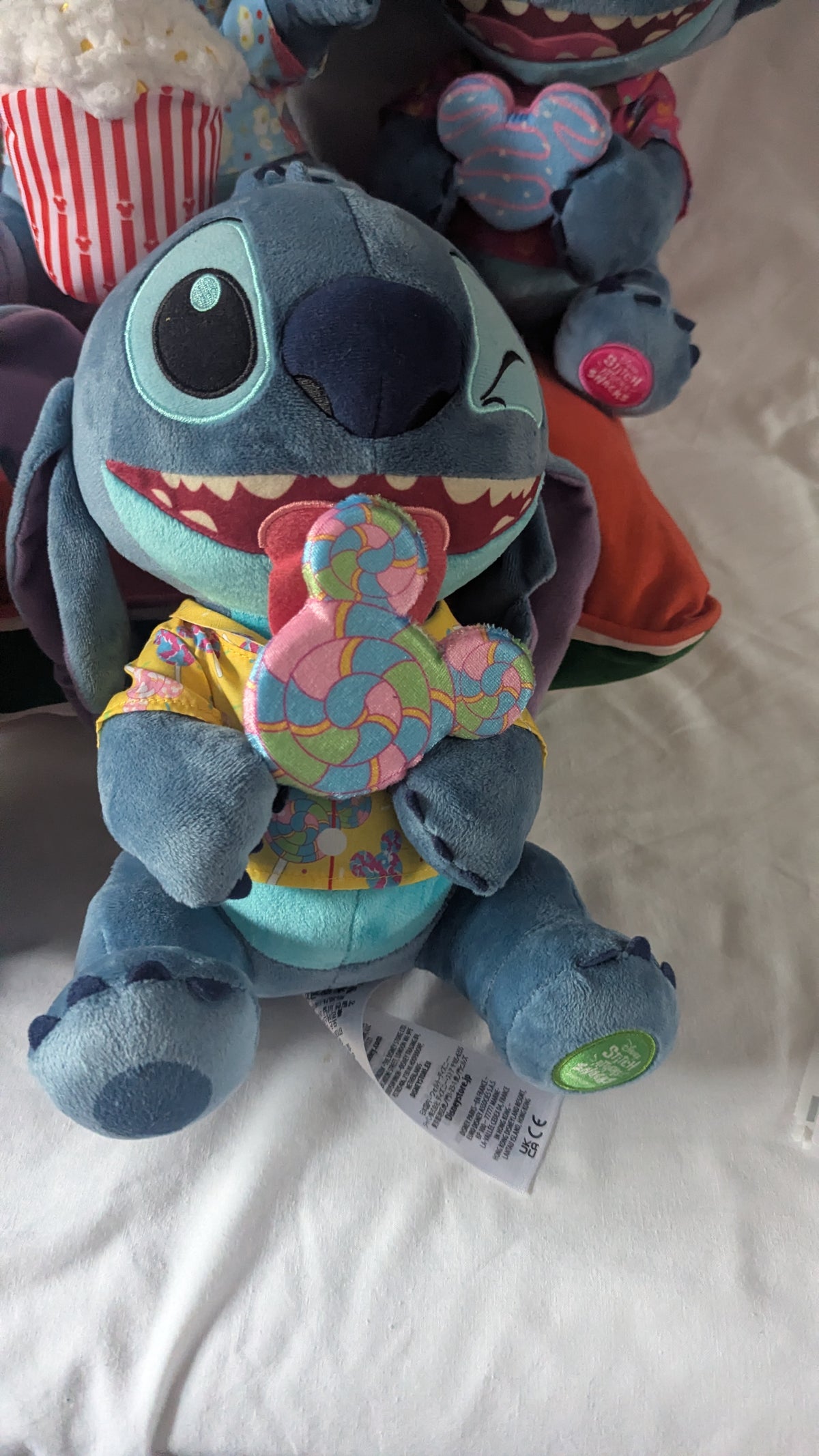 Stitch Attacks Snacks 12" 5 Plush Bundle