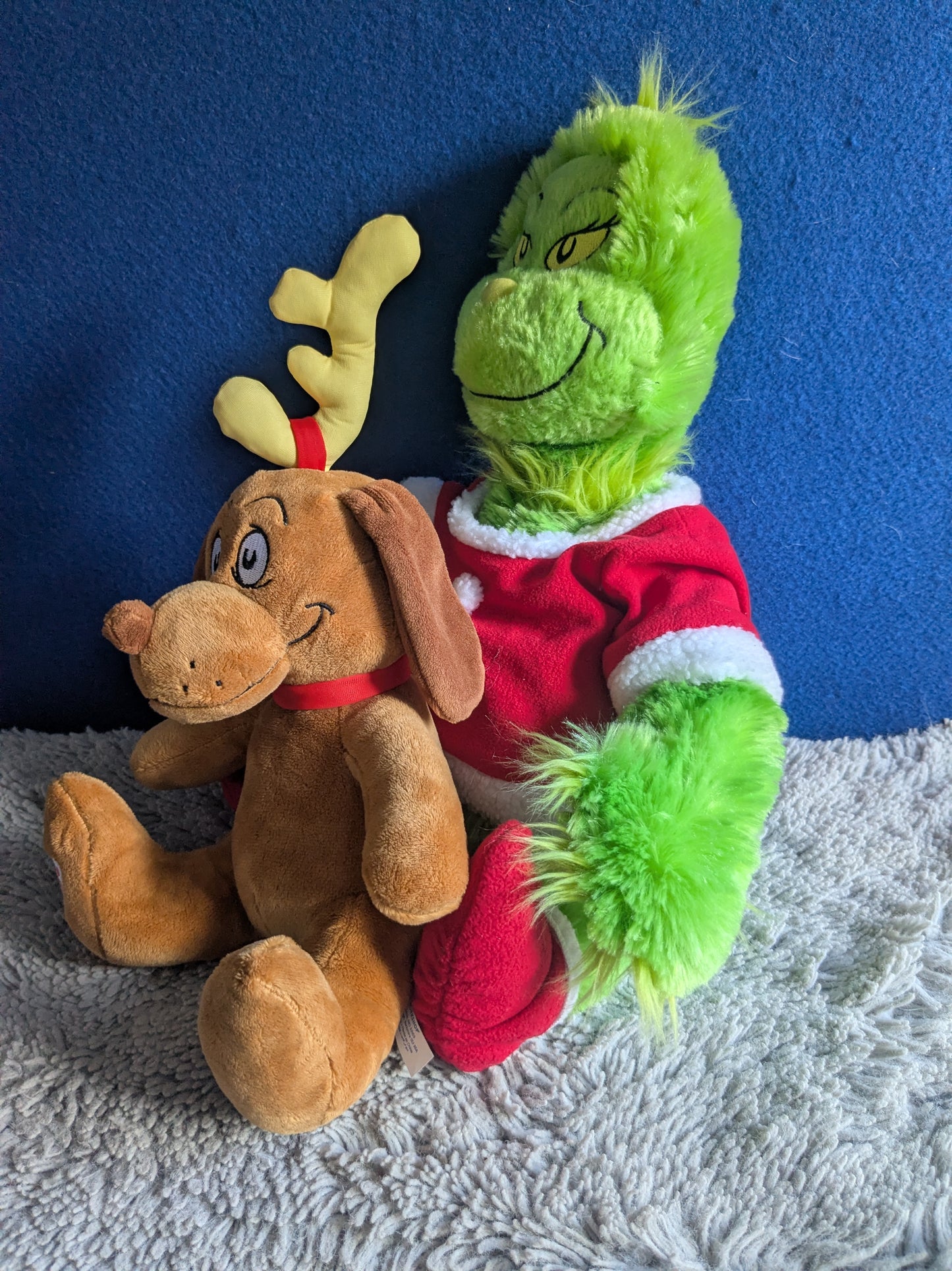 Build a Bear (BaB) The Grinch & Max 20" Plush Christmas Bundle