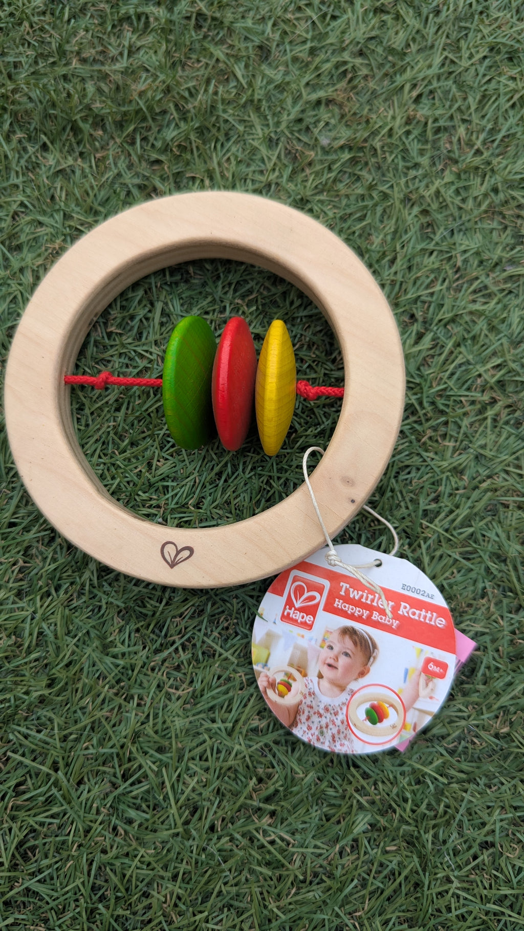 E0002AE Wooden Twirler Rattle