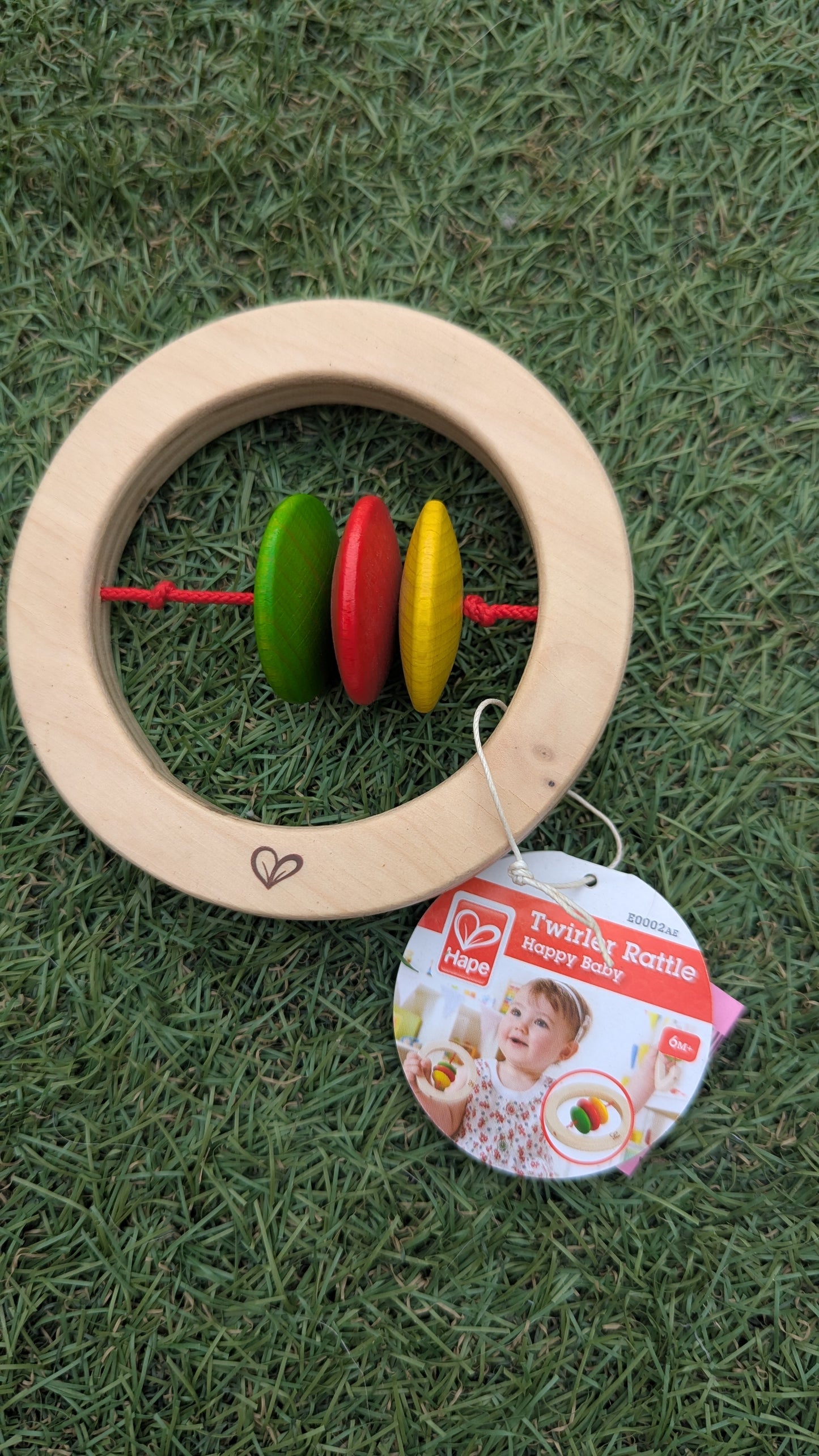 E0002AE Wooden Twirler Rattle