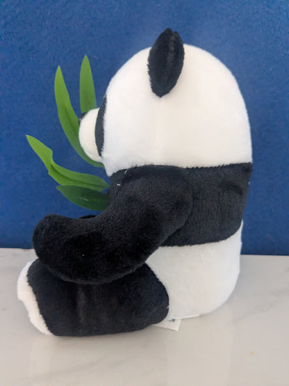 Panda With Bamboo Plush 10"