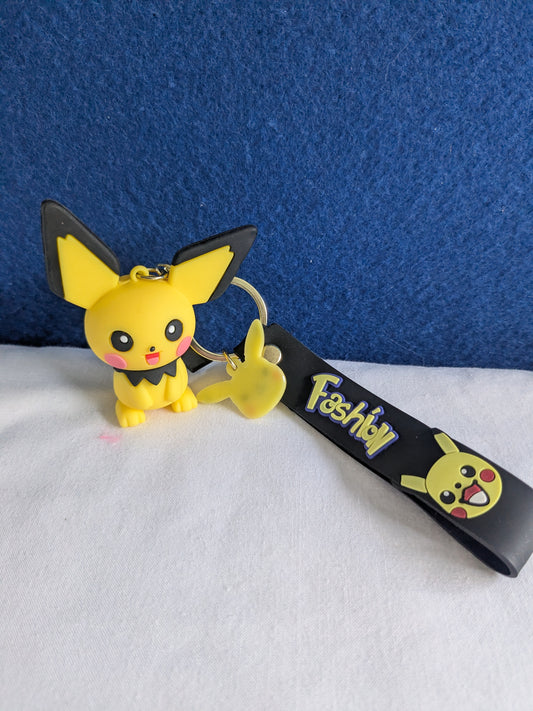 Chunky 3D Character Keyrings- Pokemon Pikachu