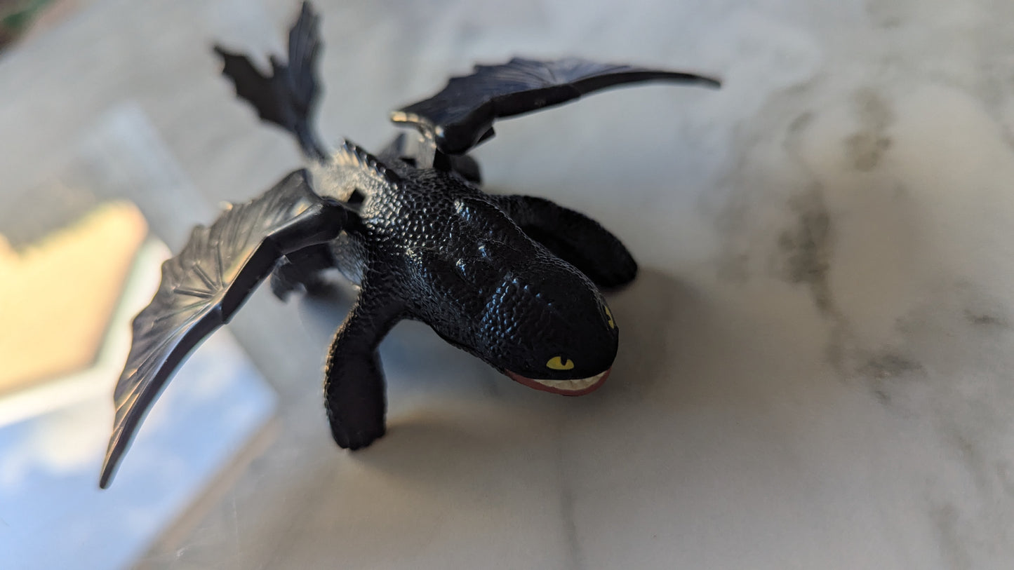 2010 Toothless Night Fury 6" McDonald's Action Figure 7 How To Train Your Dragon