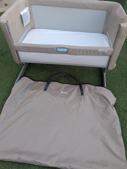 Sweet2Sleep Bedside Crib - Oatmeal Beige