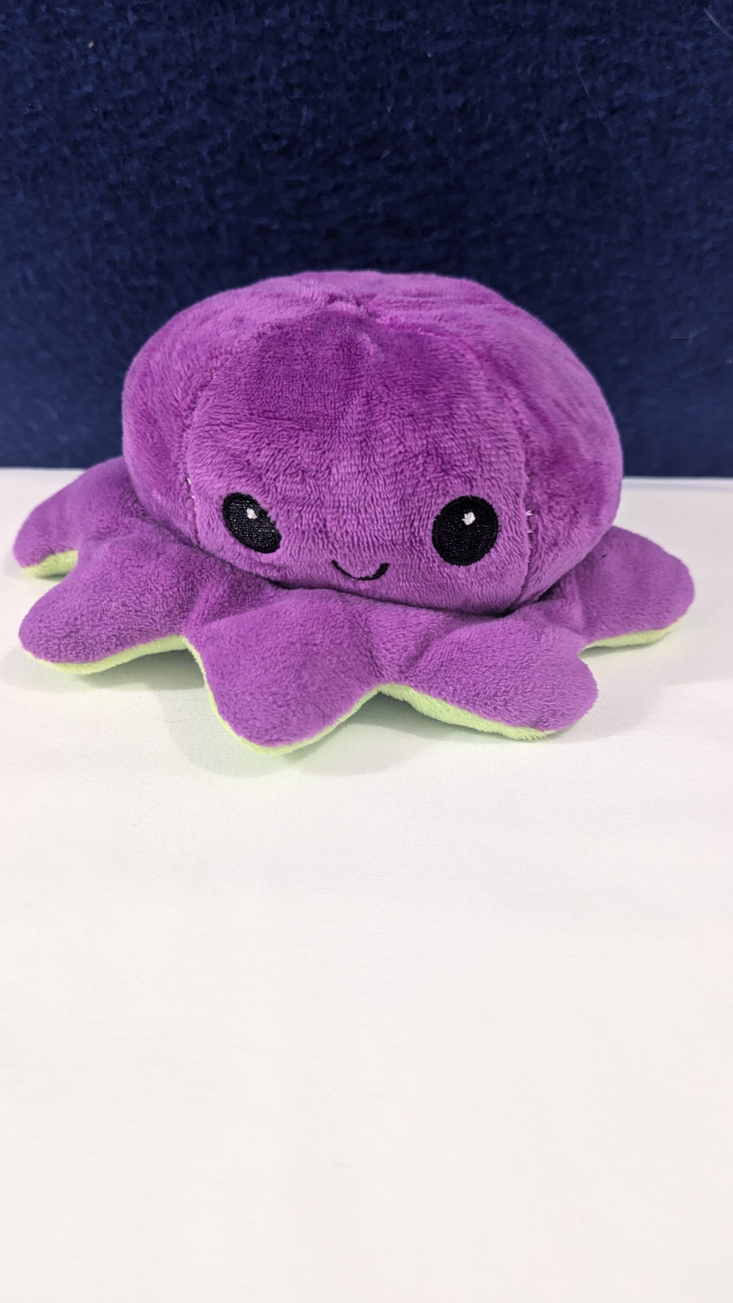 2 in 1 Reversible Octopus Sensory  Plush Small Green/Purple