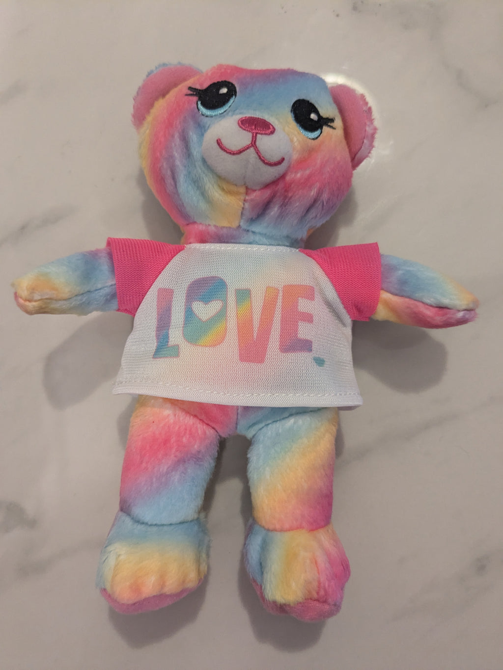Mini Tie-Dye Pastel Bear With Zip