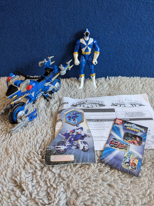 Ban Dai Power Rangers Lightspeed Rescue Blue Ranger c.2000
