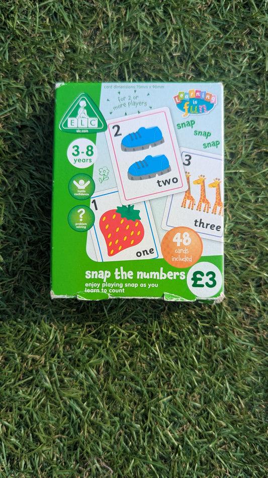 Snap the numbers card game