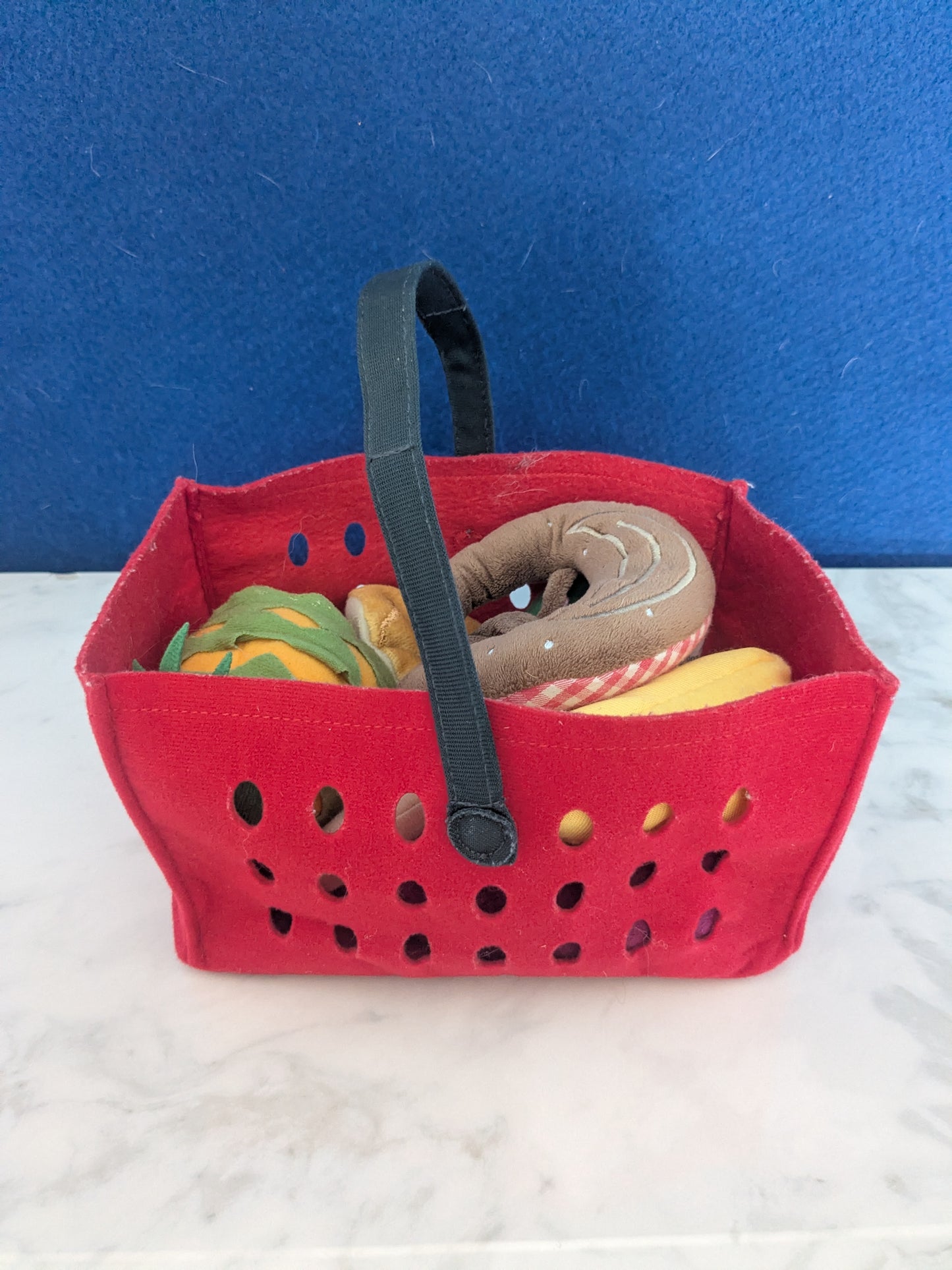 Basket of Plush Food