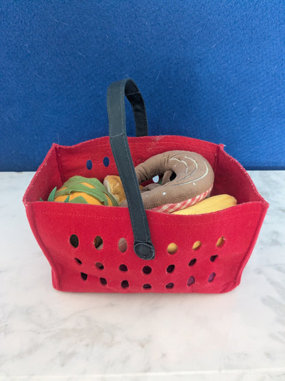 Basket of Plush Food