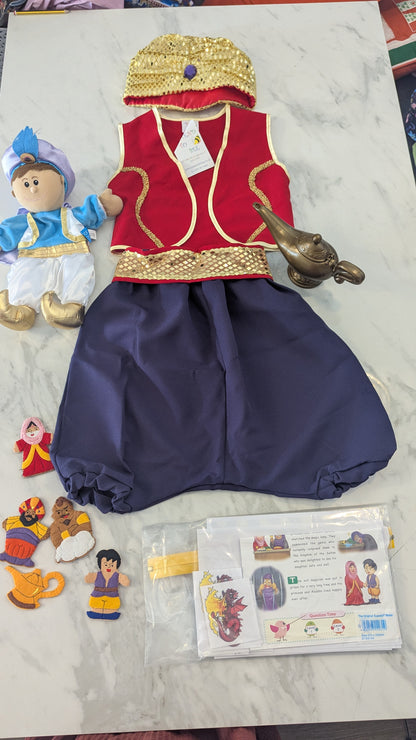 Disney Aladdin 3-5yrs Dress-up, Plush, Book & Teaching Pack