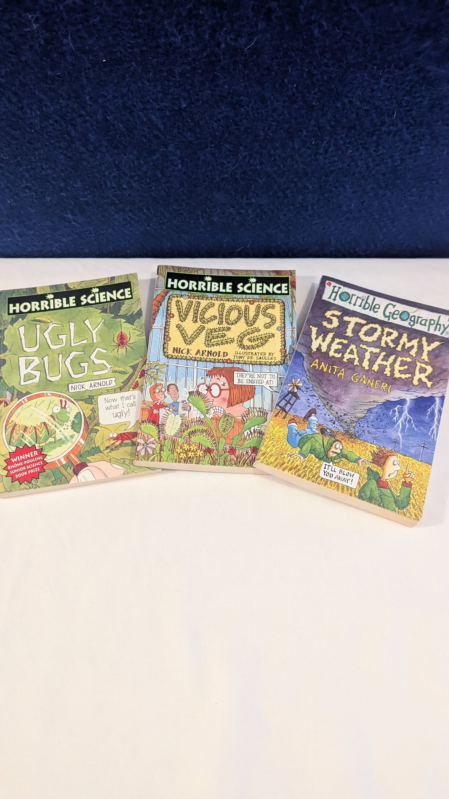 Horrible Science Ugly Bugs, Vicious Veg & Horrible Geography Stormy Weather Book Bundle