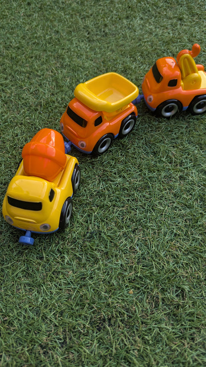 Trio of Plastic Magnetic Vehicles