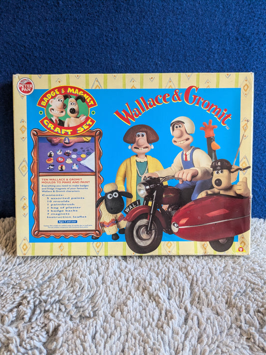 Bluebird Toys Wallace & Gromit Badge & Magnet Craft Set c.1996