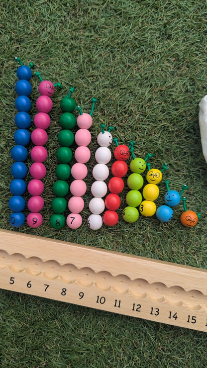 Educational Wooden Counting Worms