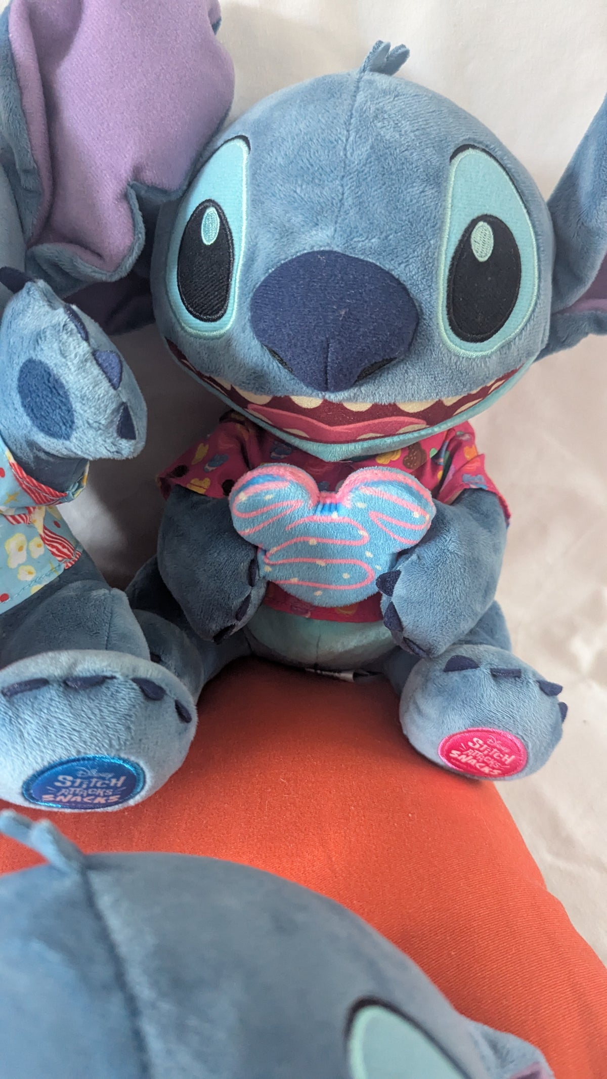 Stitch Attacks Snacks 12" 5 Plush Bundle
