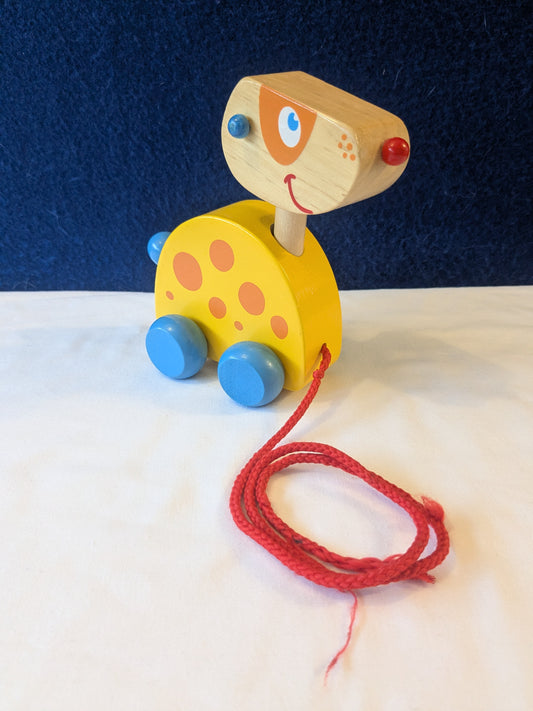 Wooden Dog Pull Along Toy