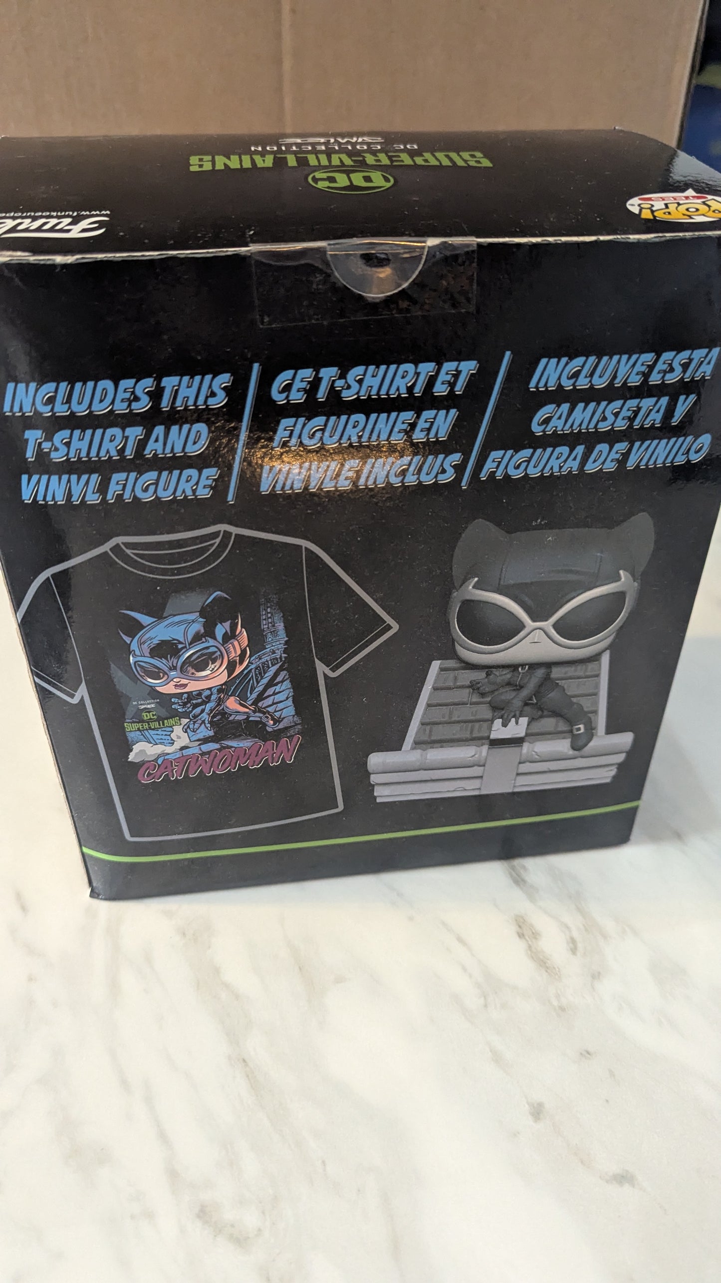 Funko Pops! DC Super Villains Catwoman with Tee Shirt