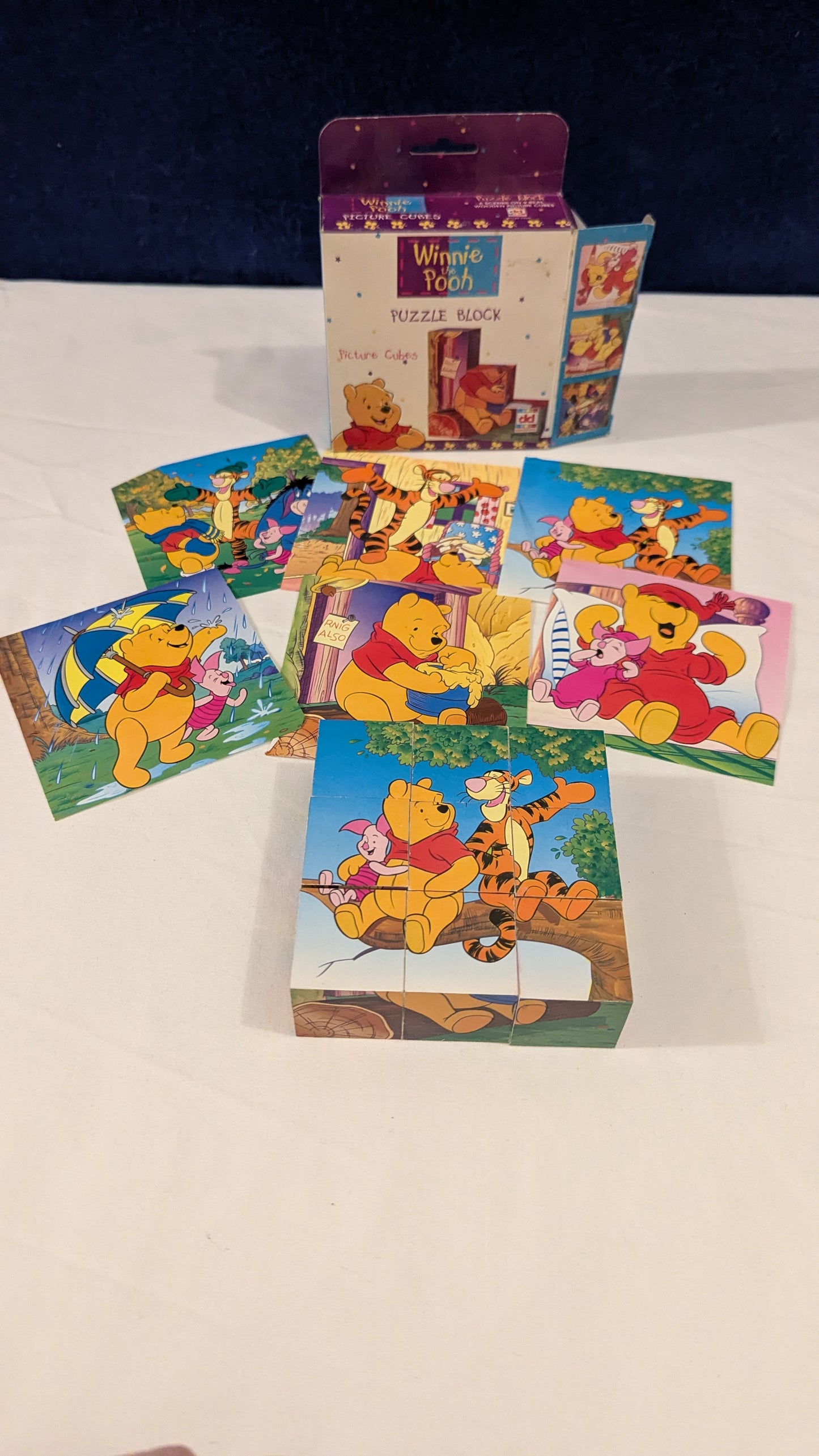 Dekkertoys Winne the Pooh Picture Puzzle Blocks c.1999